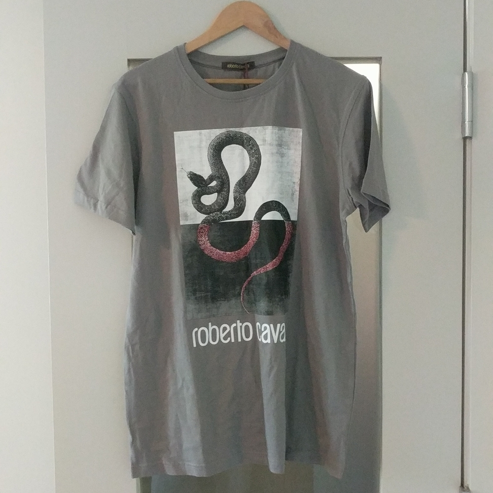 Roberto Cavalli XL gray t-shirt